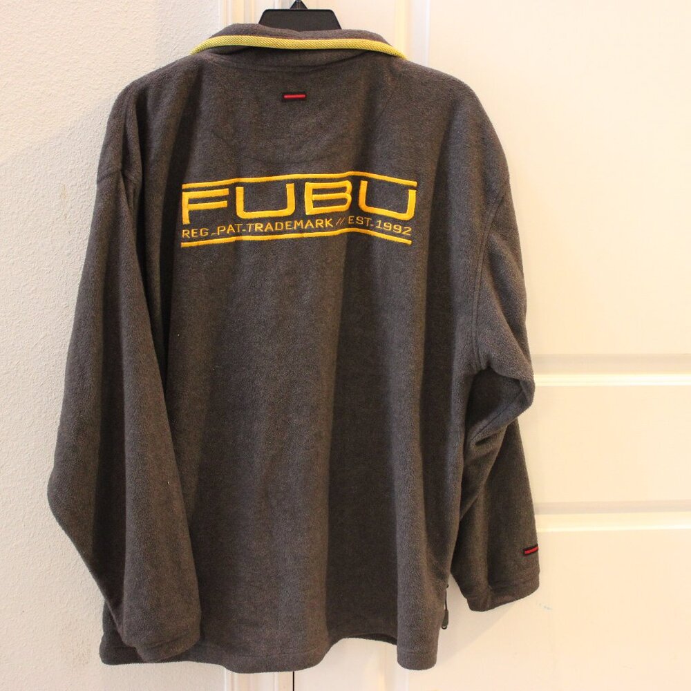 FUBU Jacket Mens Large Gray Coat